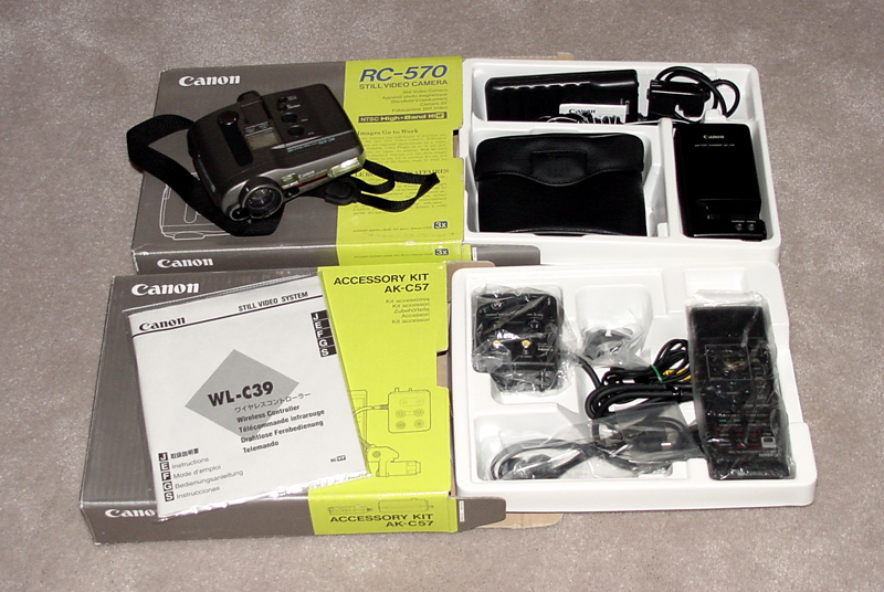 canon rc-570 mac and still video camera and ak-c57 kit 1992