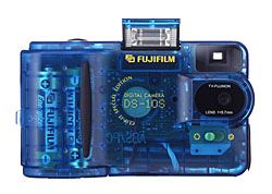 fuji dx-5 blue transparent digital camera 1997