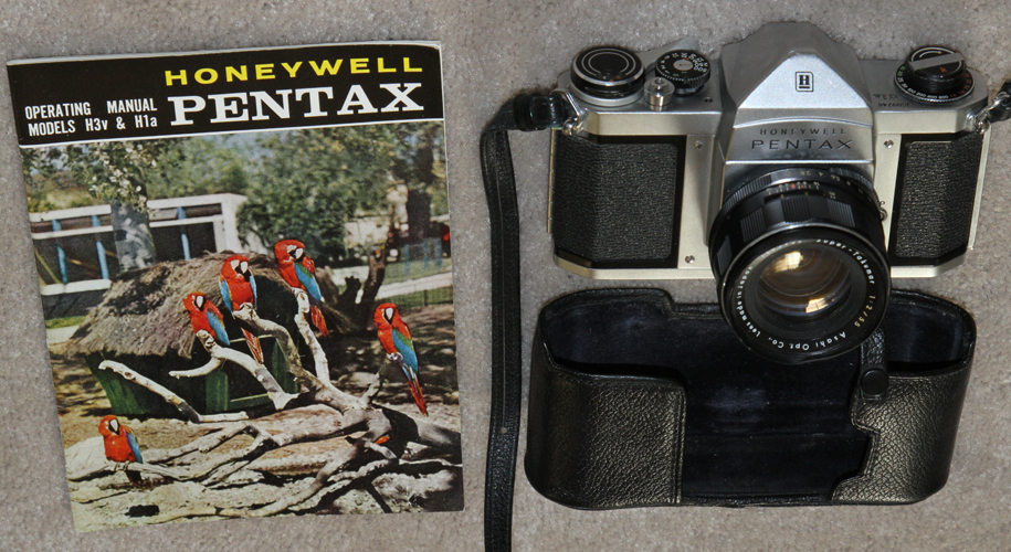 honeywell pentax h1a, asahi pentax vintage film camera 1962