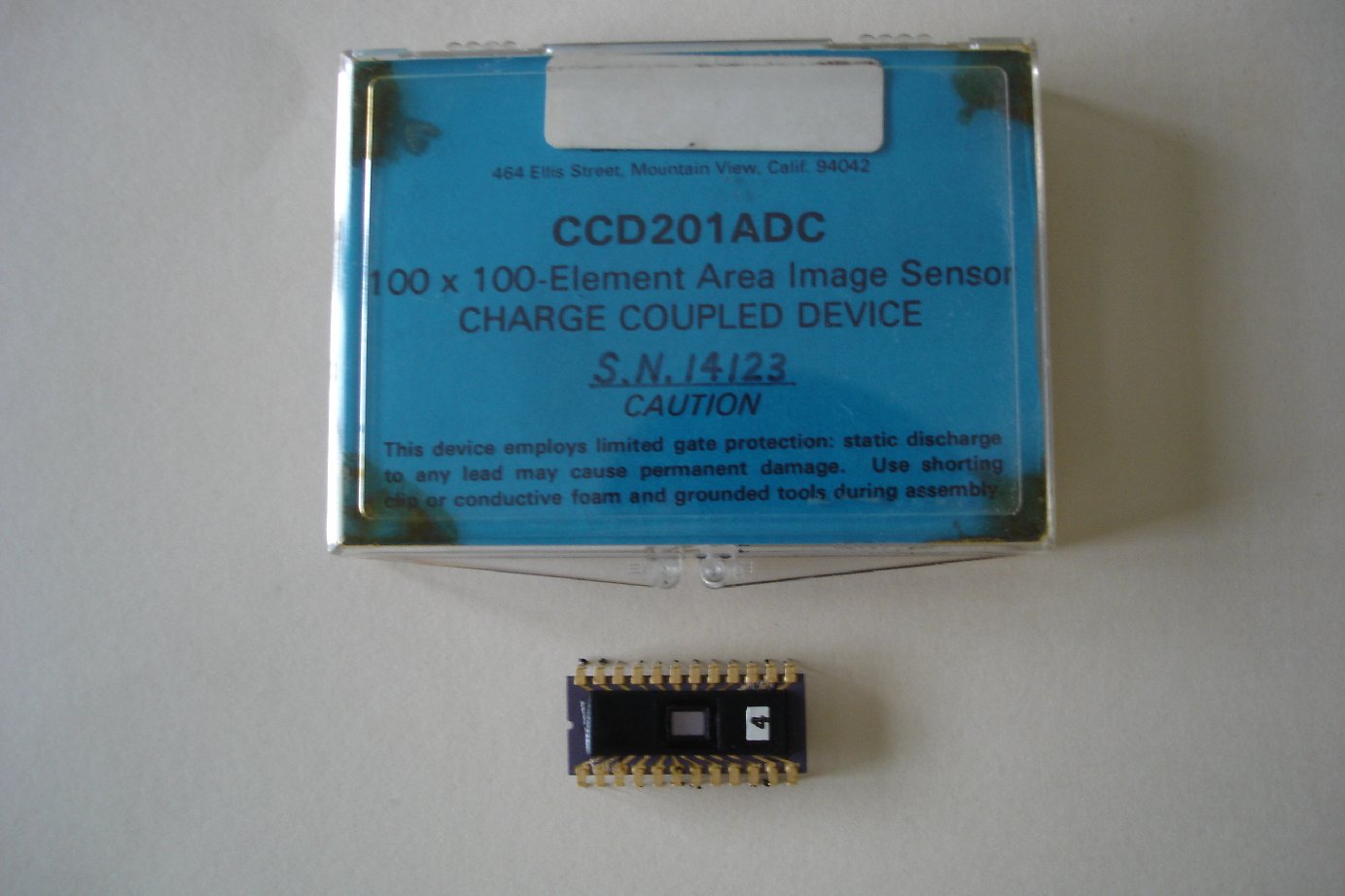 First commercial CCD Fairchild 10-0 x 100 pixel CCD