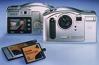 kodak dc210, kinon dc1100 digital camera 1997