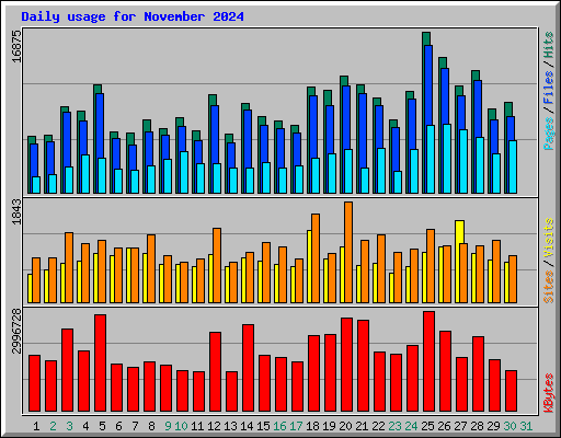 Daily usage for November 2024